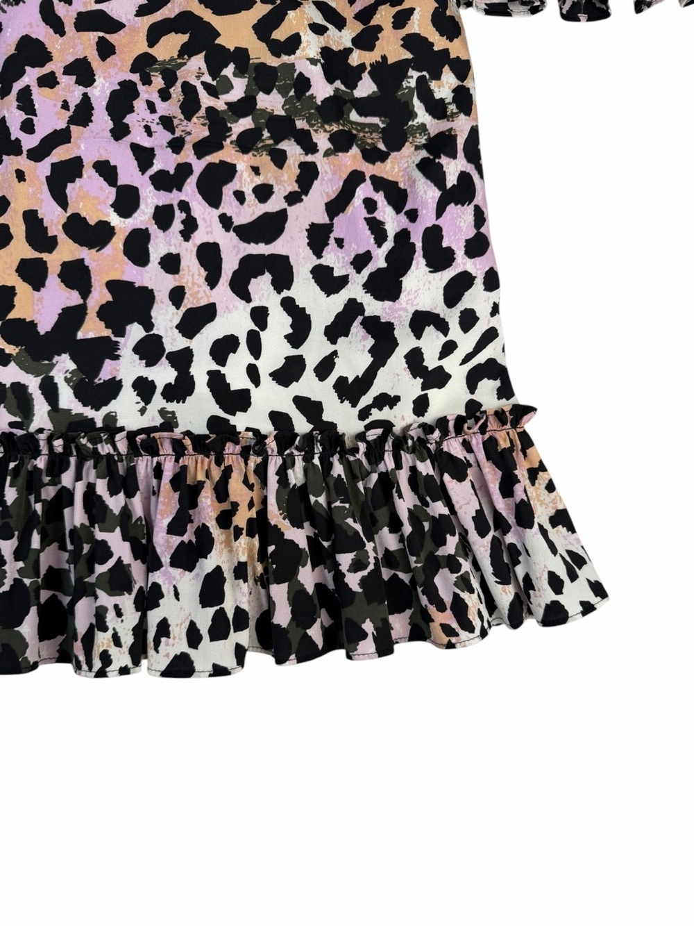 Veronica Beard Women’s Silk Tamar Watercolor Leopard Lilac Dress Size 2/XS - Picture 3 of 12